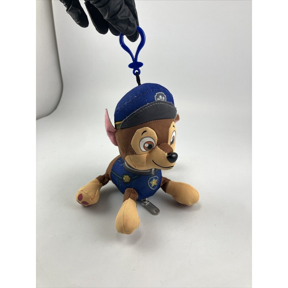 Nickelodeon Paw Patrol Chase Police Dog Plush Small Zipper Backpack Keychain
